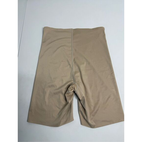 Spanx Shaping Shorts Womens Sz L High Waisted Slimming Slimplicity Mid-Thigh Tan - Picture 5 of 6
